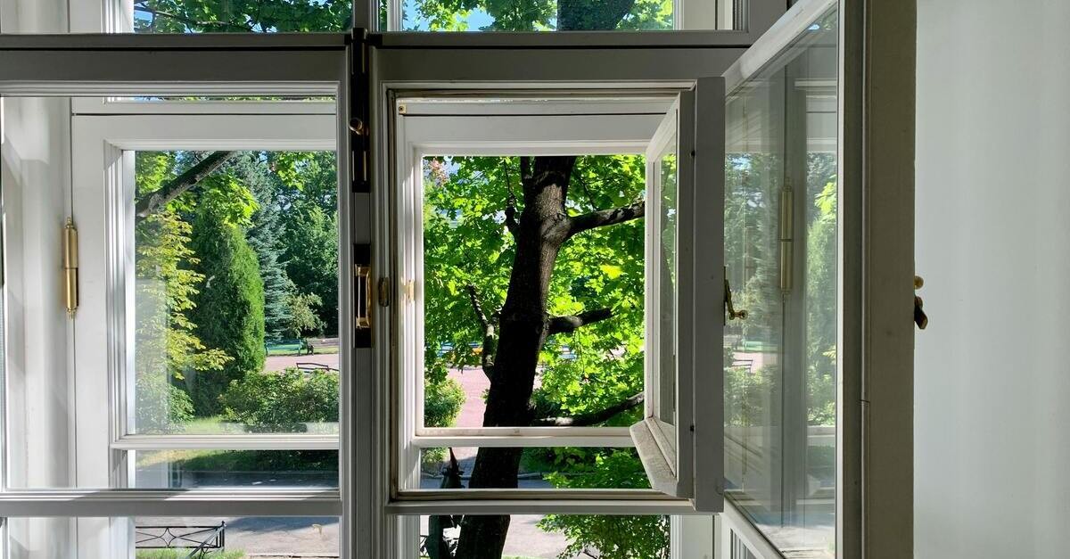 Finestre a doppio vetro appena pulite