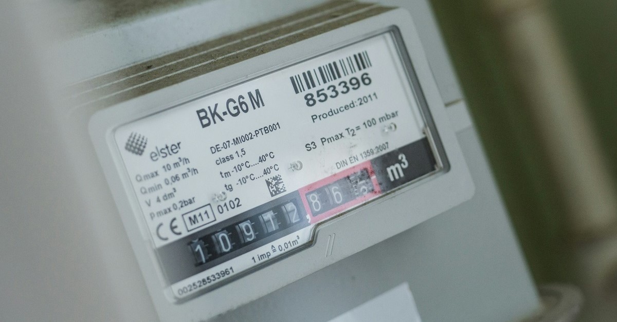 Il display di un contatore elettronico del gas Il display di un contatore elettronico del gas