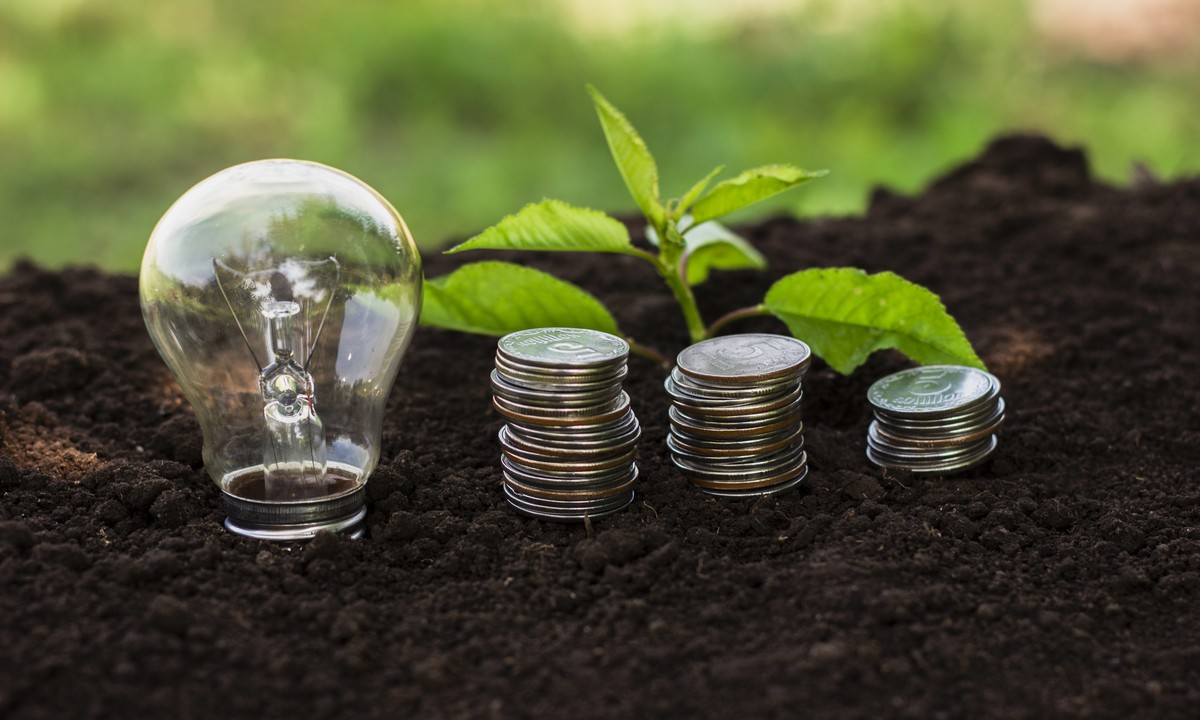 Bonus agricoltura 2025 piccolo angolo e monete in pila incentivi agricoli fotovoltaico risparmio energetico rinnovabili