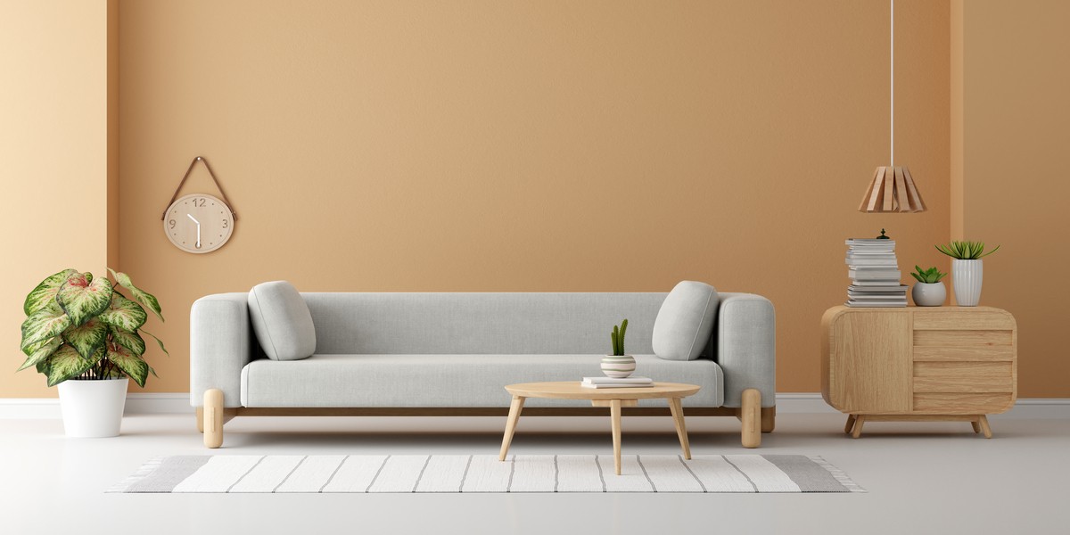 Sofà grigio arredamento con incentivi