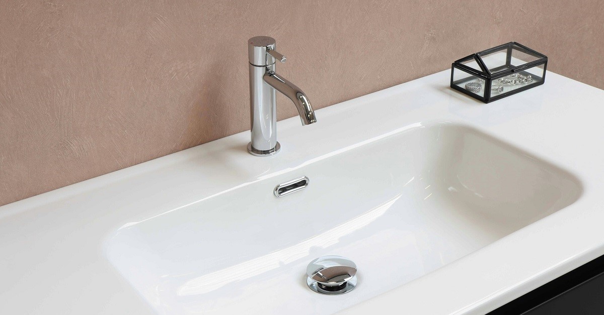Lavandino da bagno con piletta click-clack Lavandino da bagno con piletta click-clack