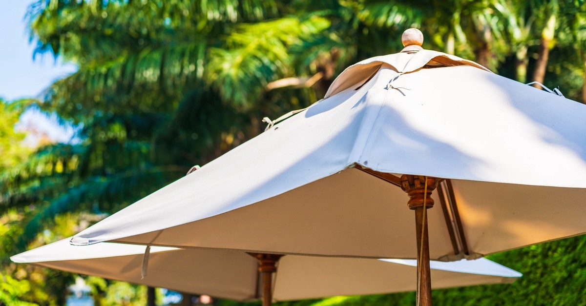 tenda da sole aperta