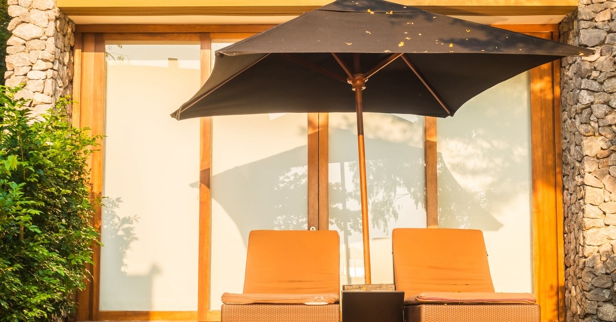 tenda da sole in giardino