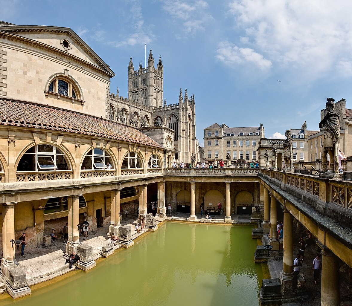 Termas romanas en Bath (Reino Unido) en funcionamiento desde hace más de 2000 años. 