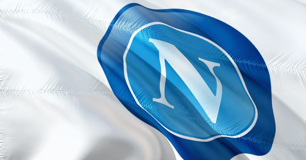 bandiera col simbolo del Napoli