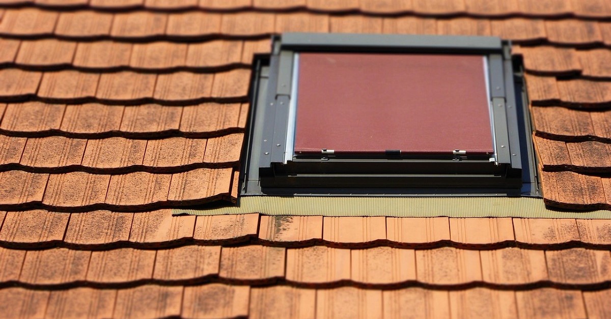 La parte esterna di un lucernario chiuso