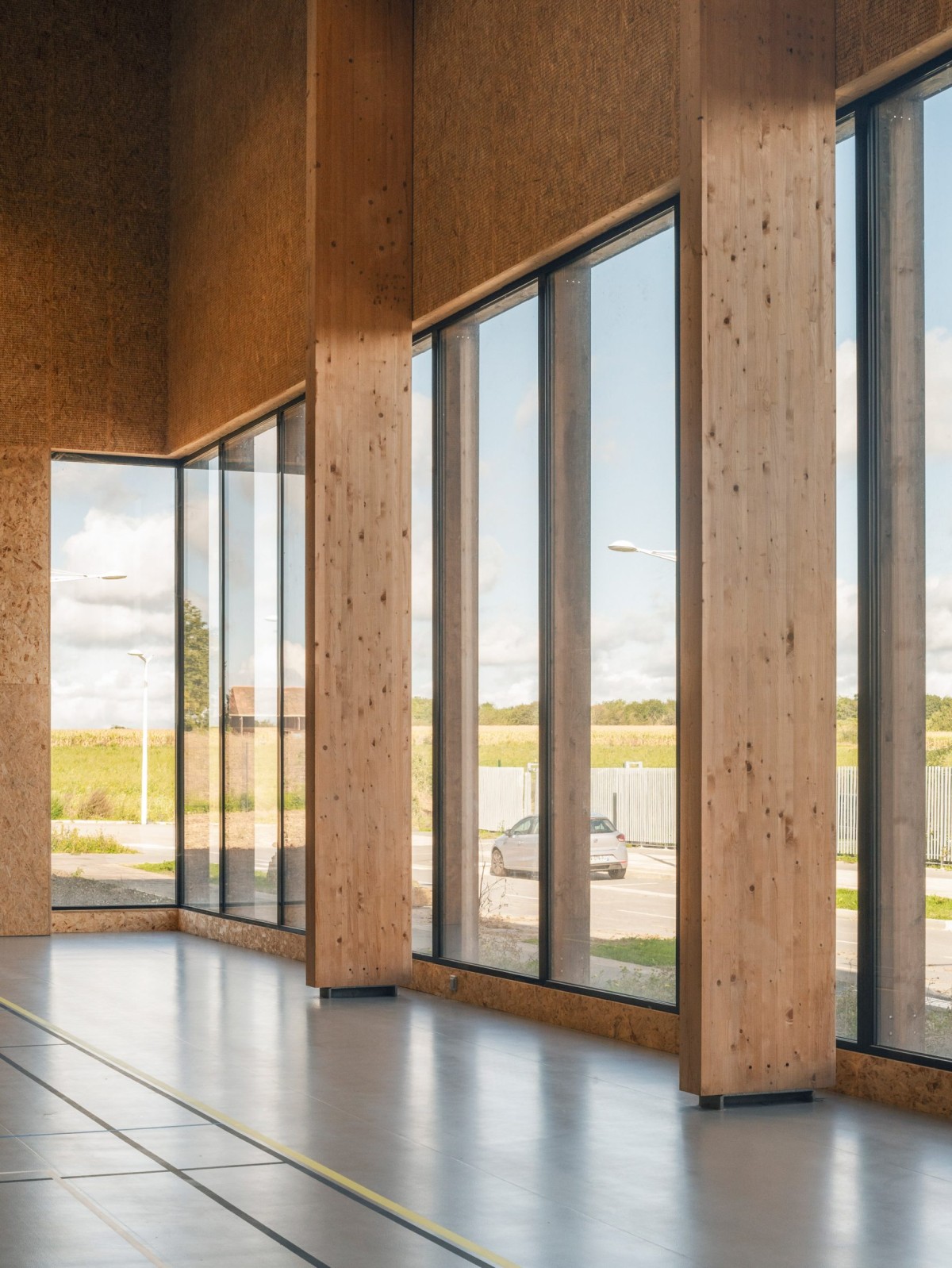 Il progetto mira a utilizzare il meno possibile materiali minerali e a dare risalto al legno
