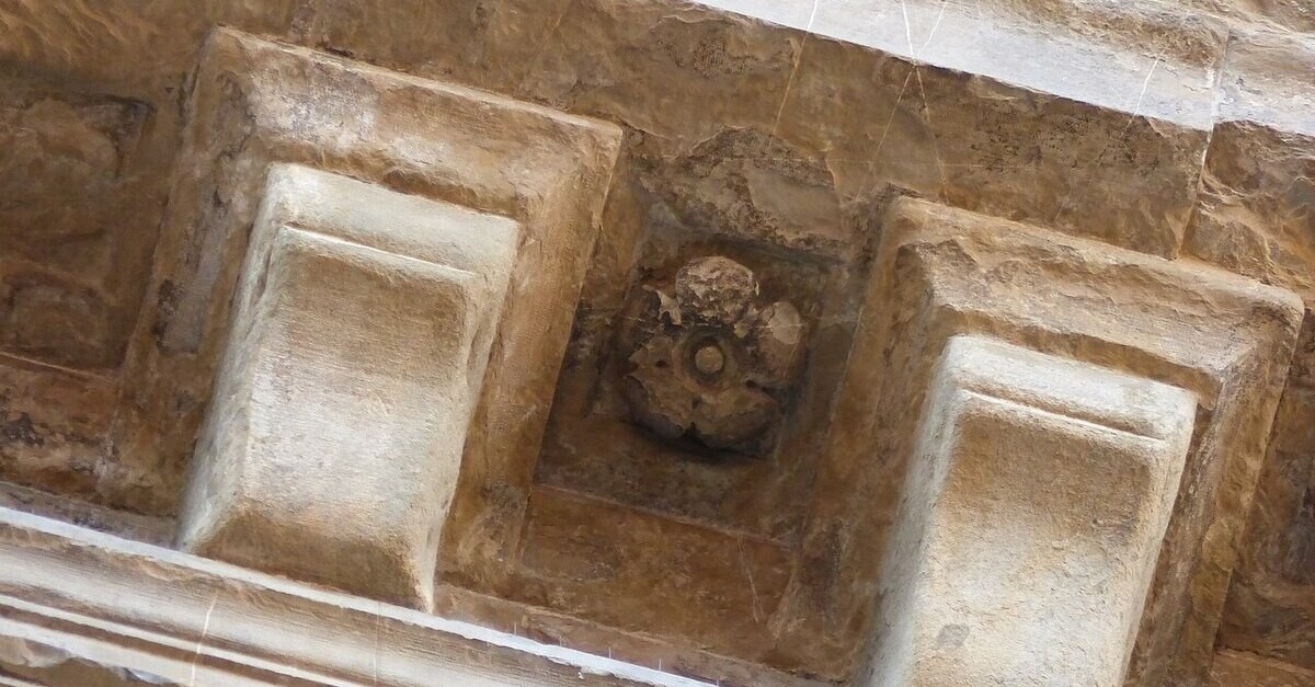 Un particolare di Palazzo Rucellai