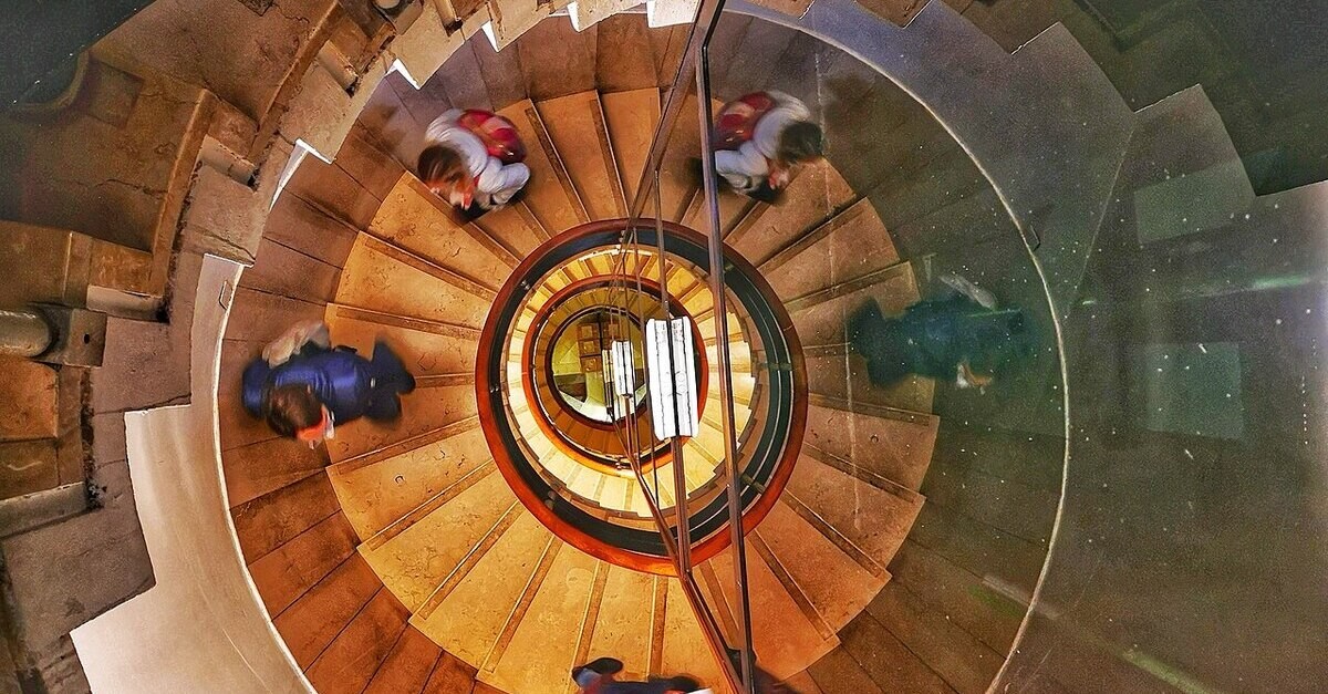 La scala ellittica di Palazzo del Bo a Padova