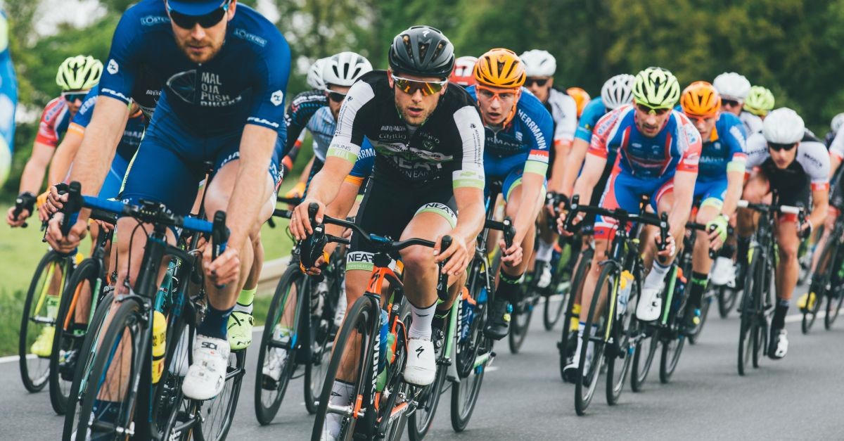una gara ciclistica