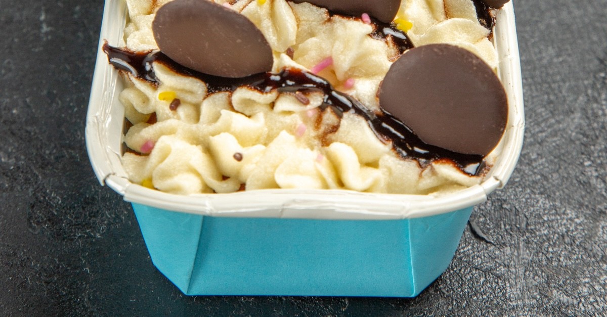 vaschetta di gelato in carta
