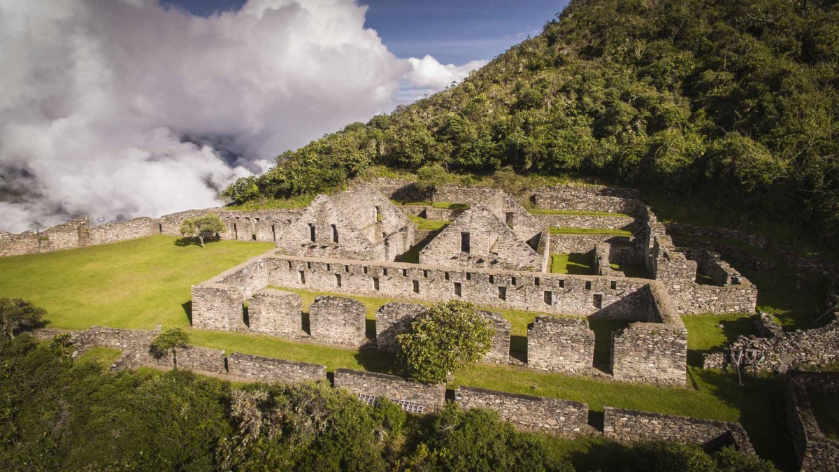 Vista de la zona más excavada de Choquequirao.