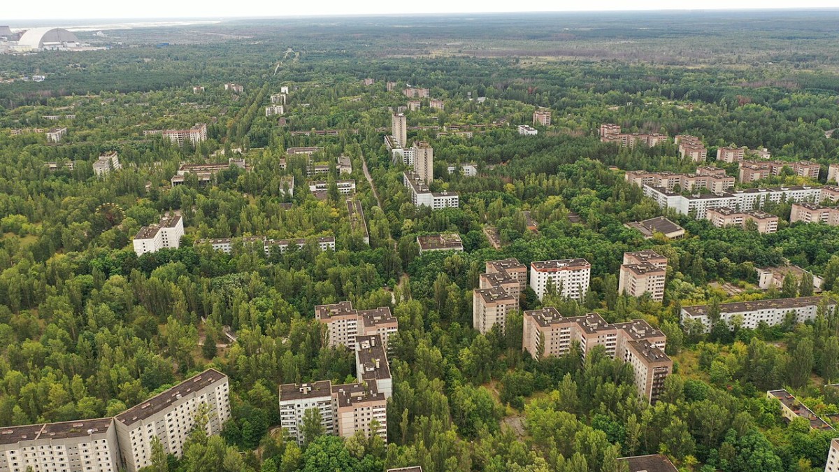 Vista aerea della città