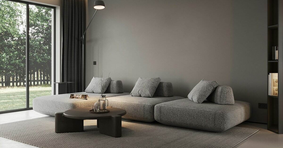 Il divano modulare é facilmente gestibile ed adattabile