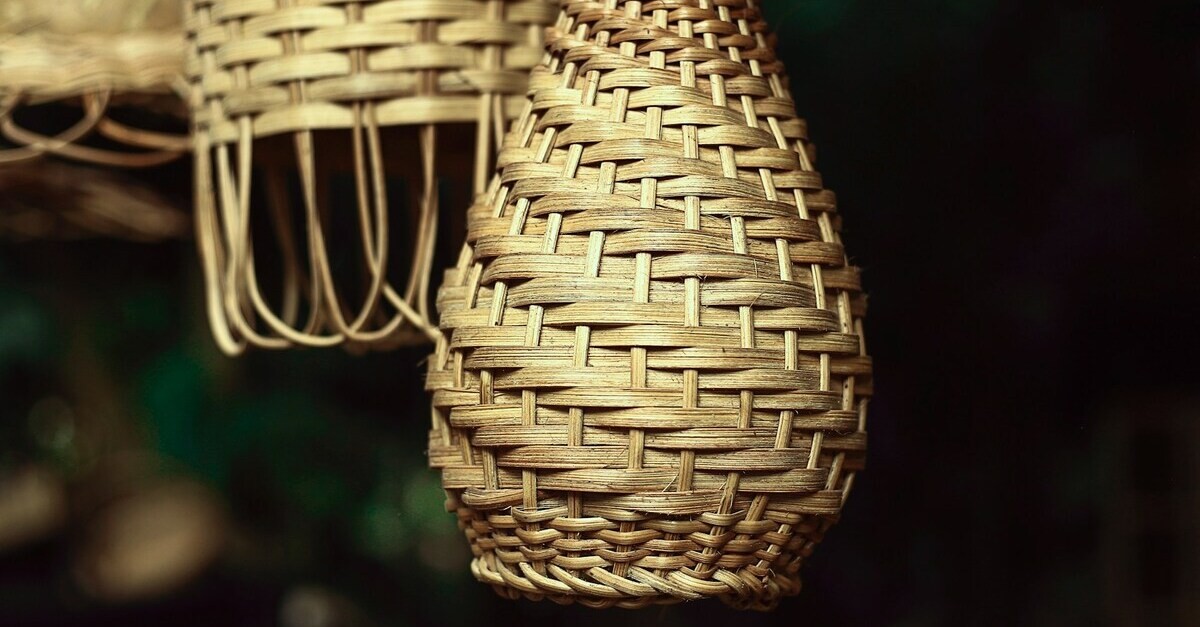 La rafia é usata anche nel design di interni