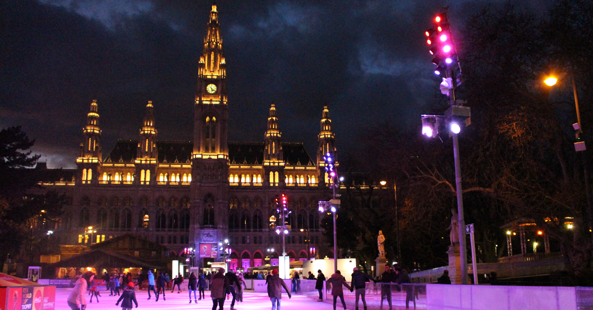 pista di pattinaggio a Vienna