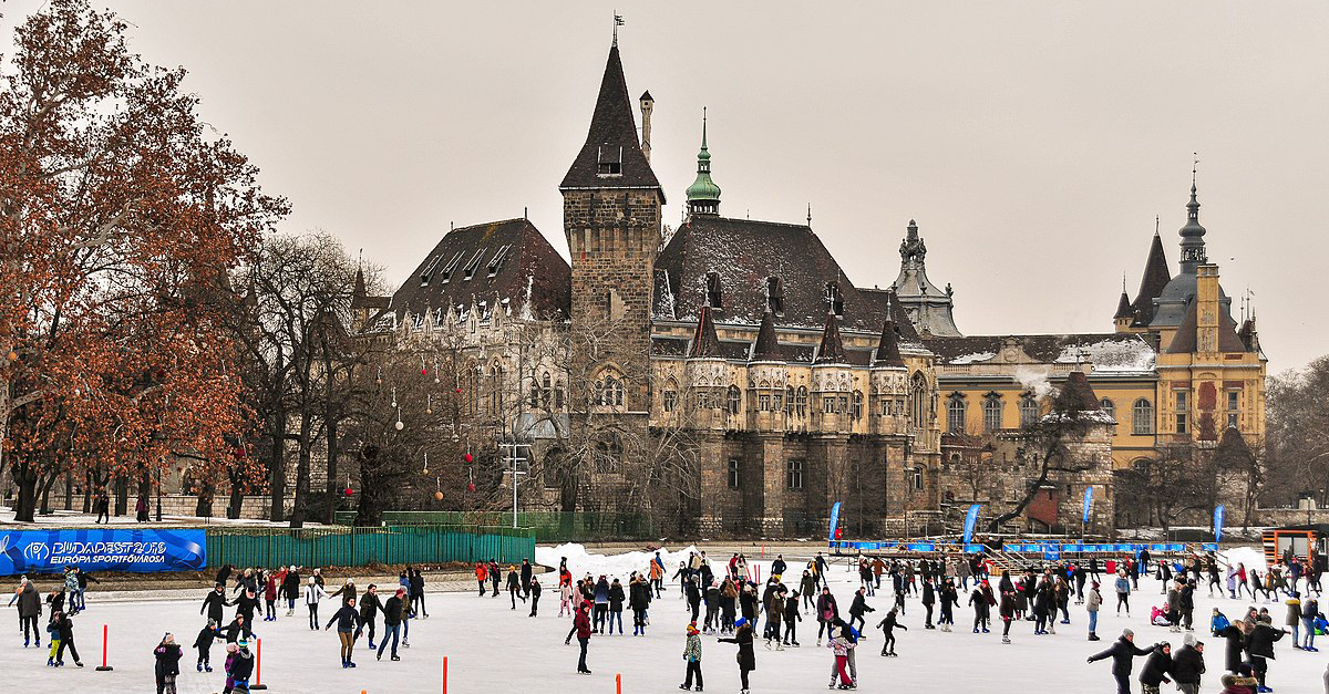 pista di pattinaggio a Budapest