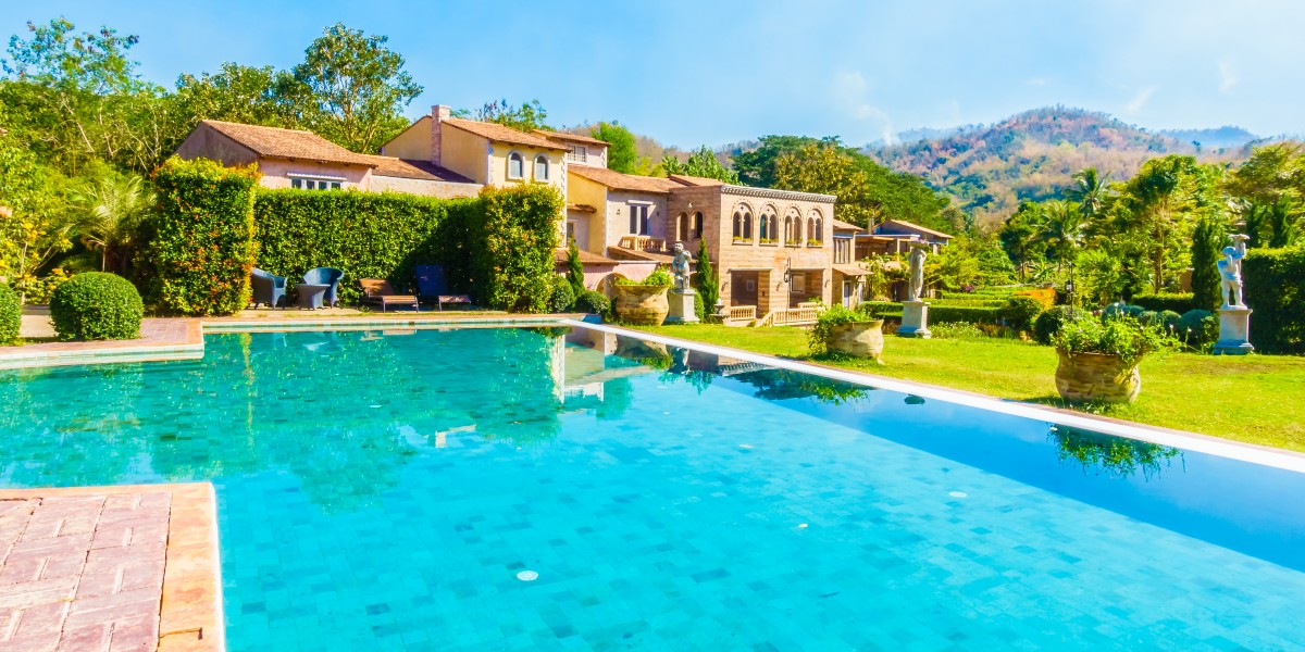 villa con piscina