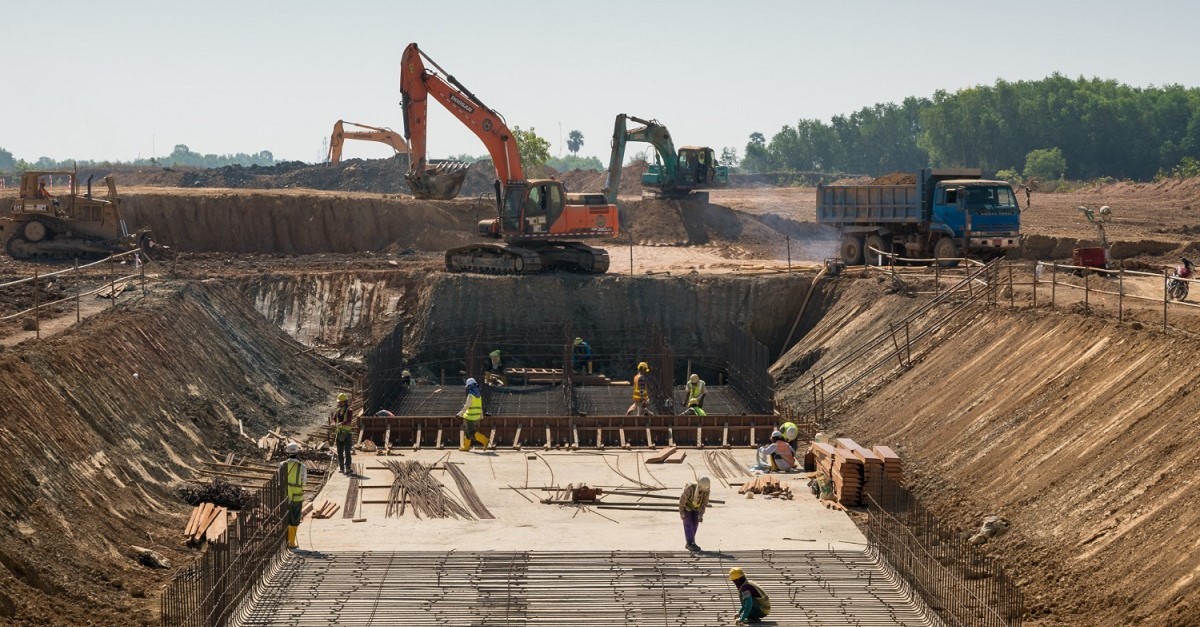 Realizzazione delle fondamenta di un edificio