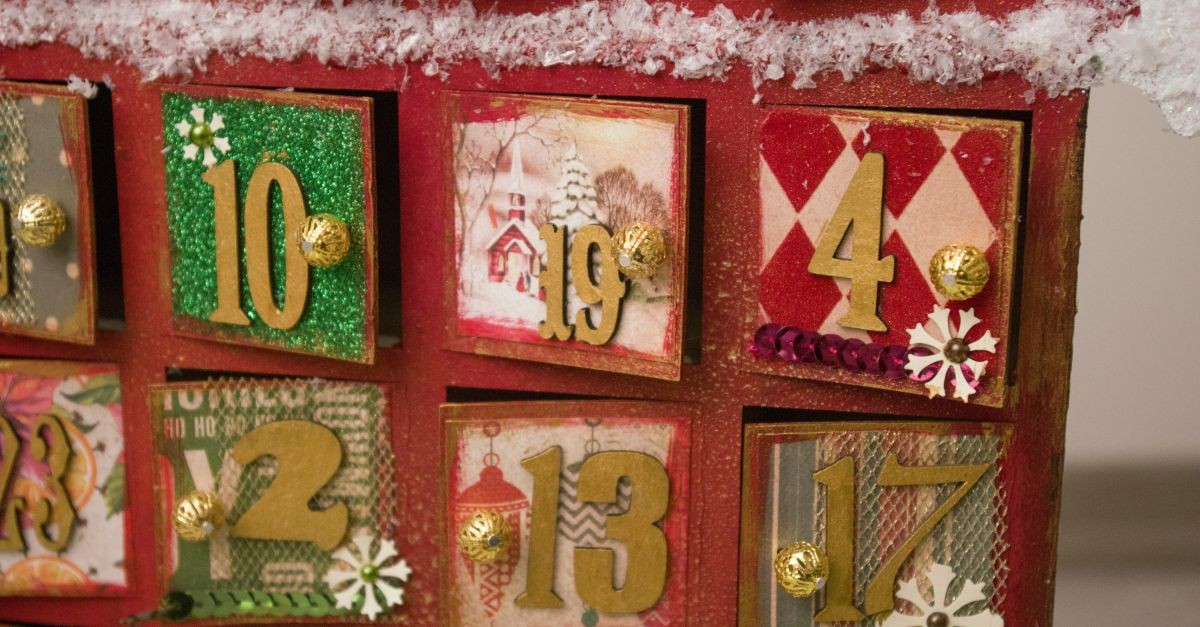 calendario dell'Avvento di legno