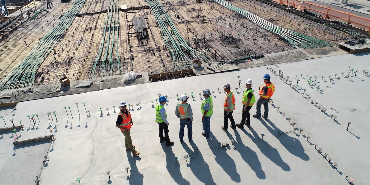 Cantiere di impresa di costruzioni 