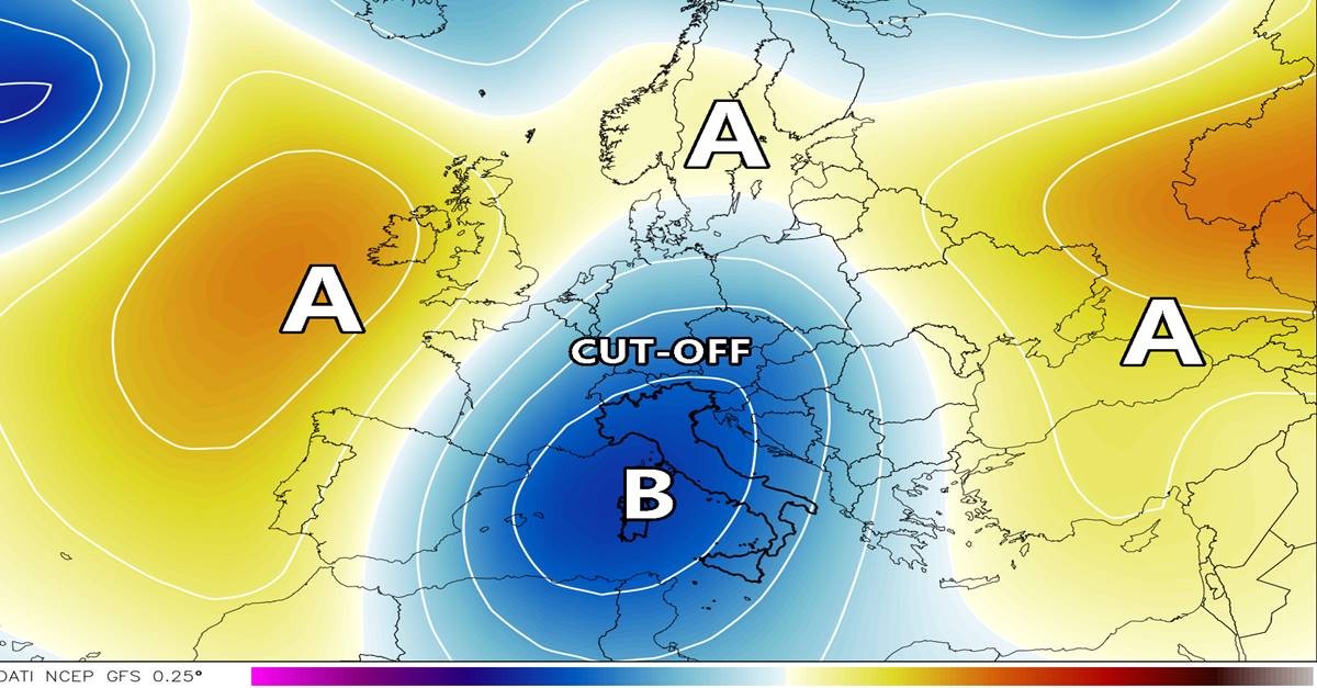 "Cut-off" in azione, ovvero l'isolamento della perturbazione nel Mediterraneo 
