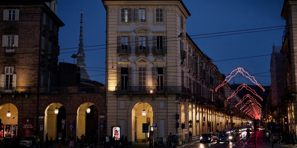 Christmas lights Turin