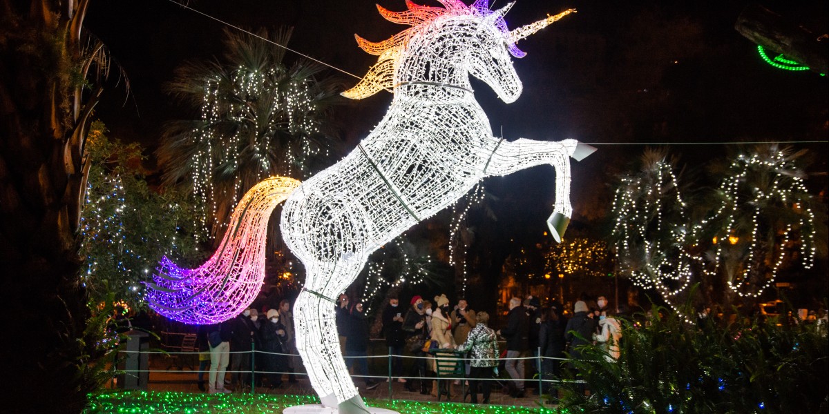 Christmas lights Salerno Italy 2025