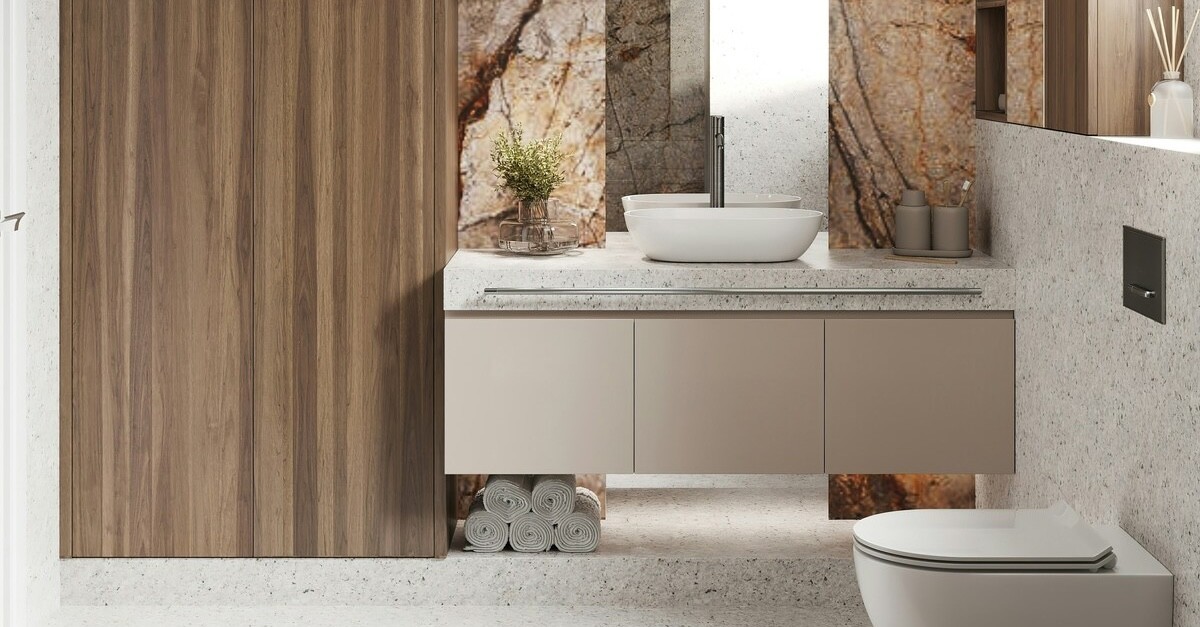 bagno moderno di servizio