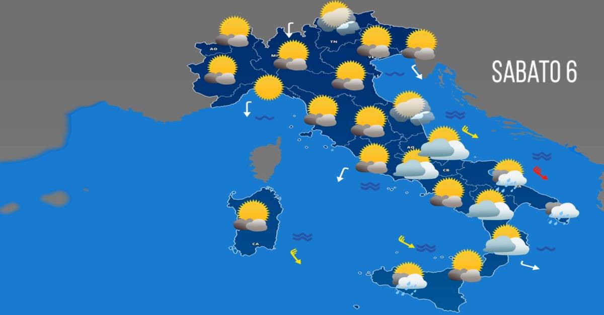 Meteo per Sabato 6
