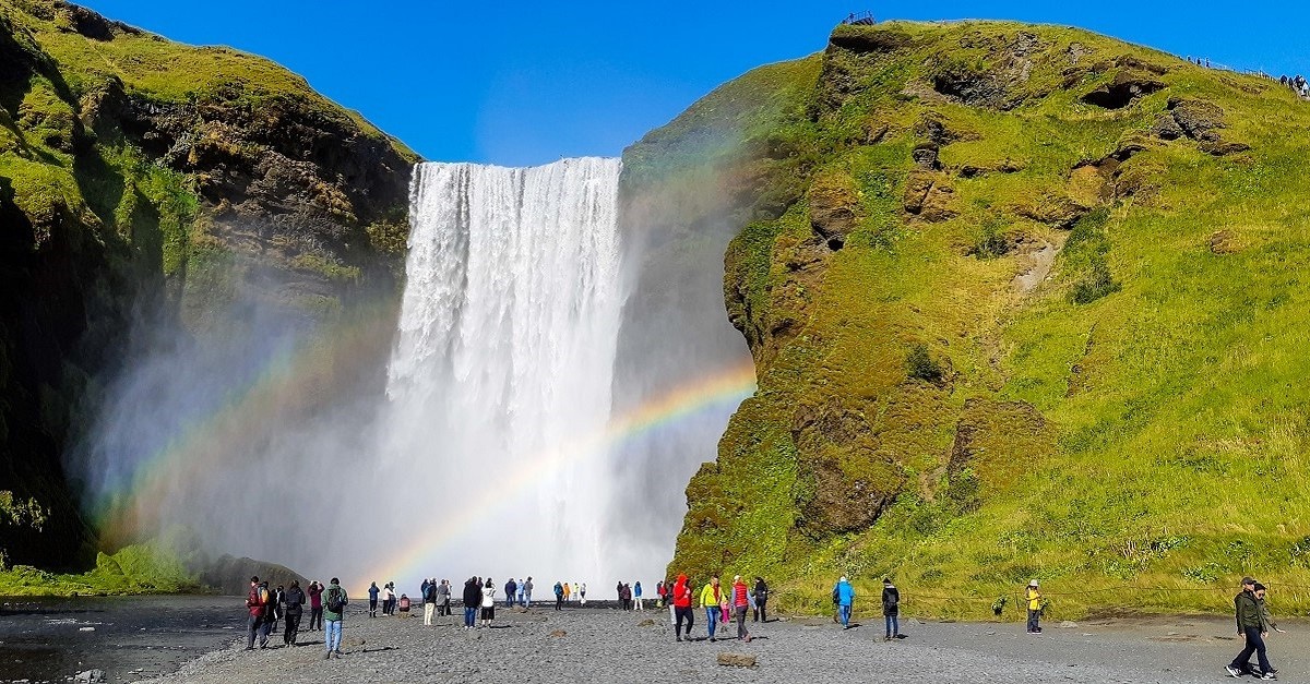 La splendida cascata di Skógafoss