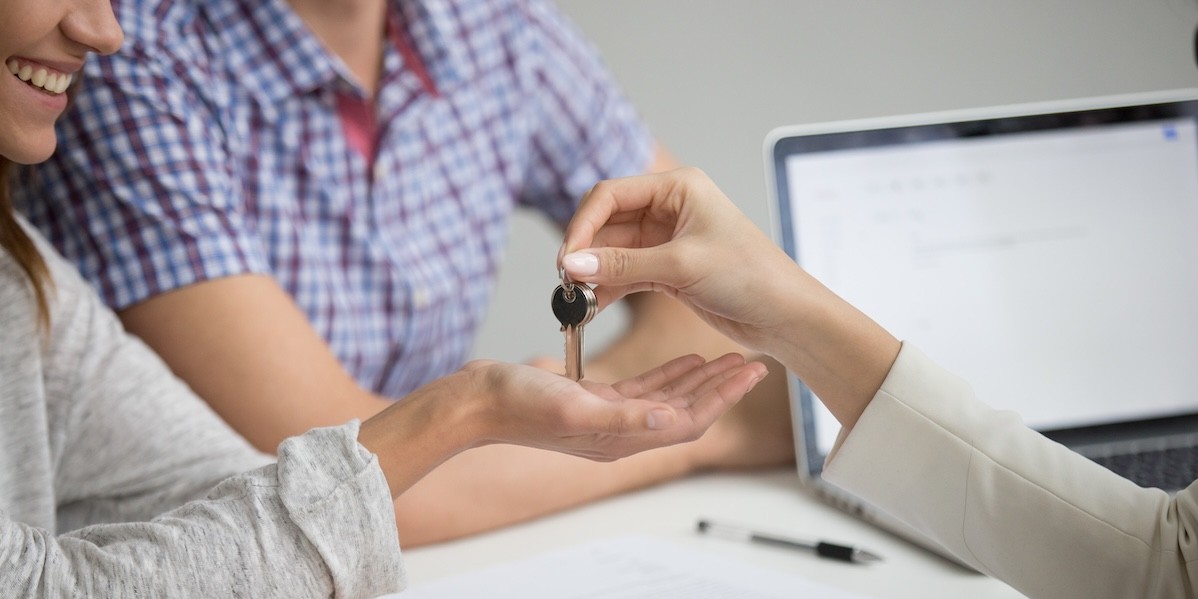 Consegna delle chiavi di una nuova casa 