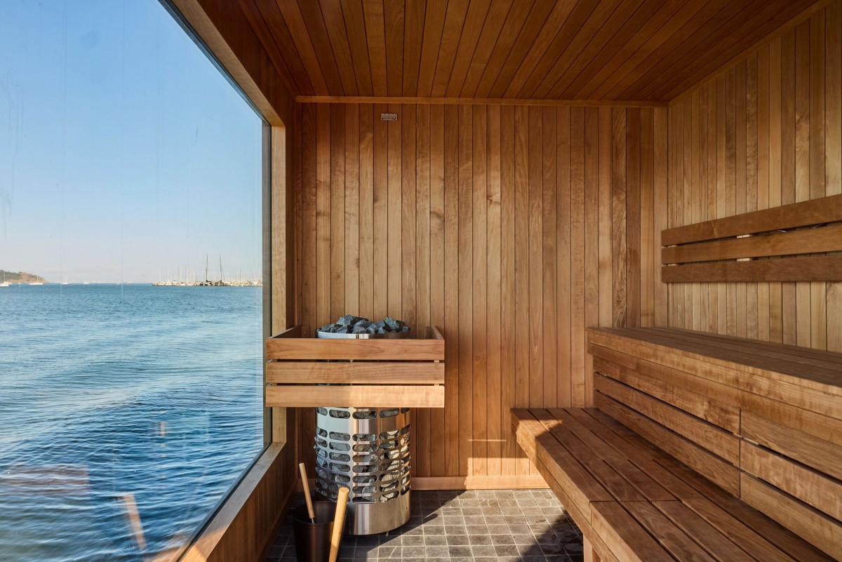 La sauna galleggiante Fjord di Sausalito