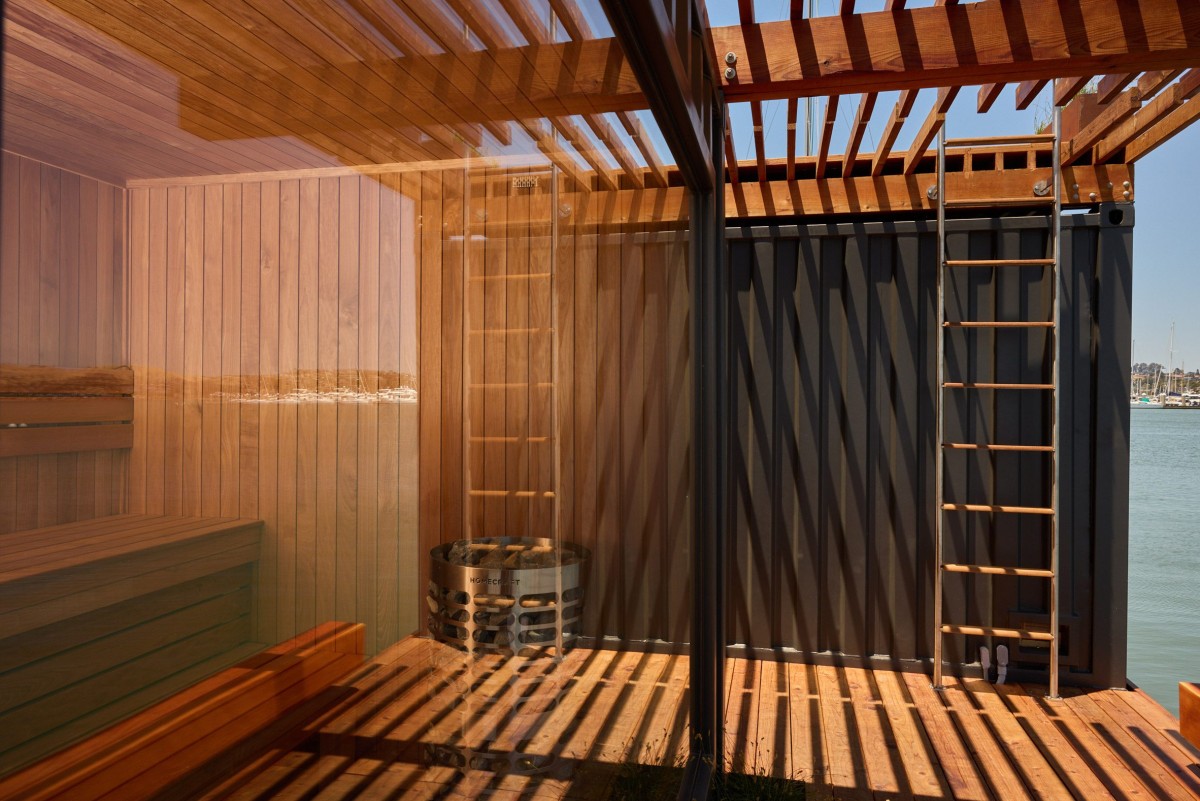 La sauna galleggiante Fjord di Sausalito