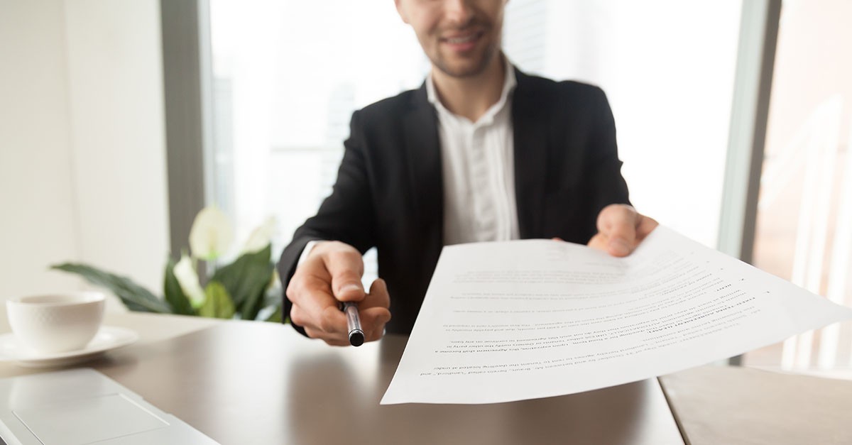 Consegna del preventivo del notaio