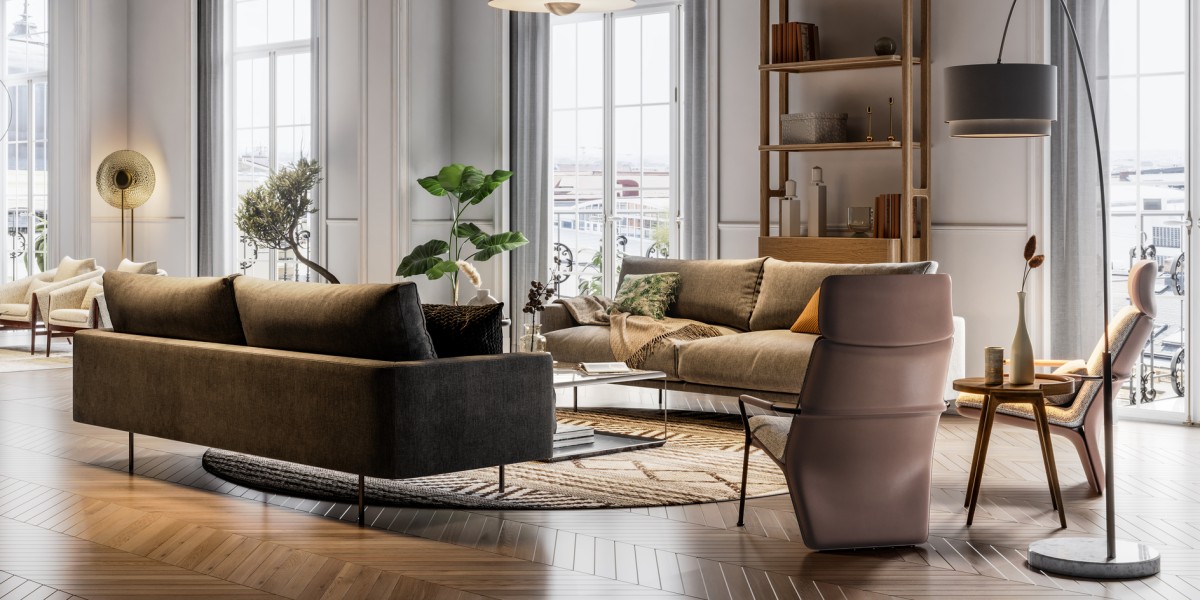 divano al centro della stanza