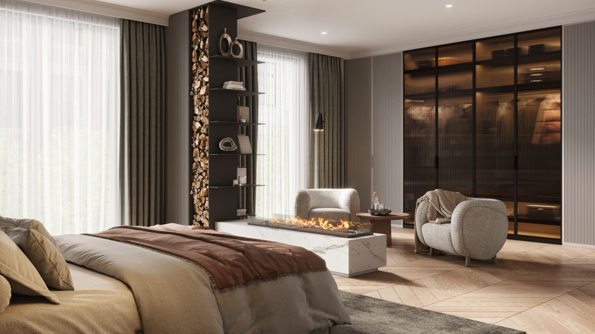 camera da letto moderna lusso