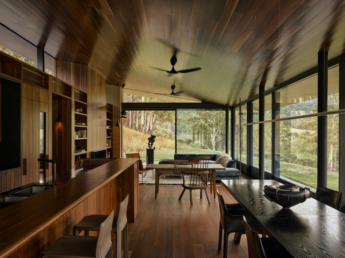 Il volume nord è dedicato agli spazi sociali della casa