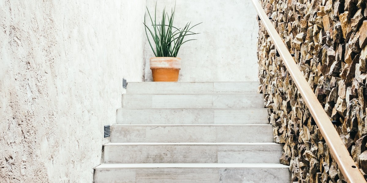 Pianta su scale e pianerottolo