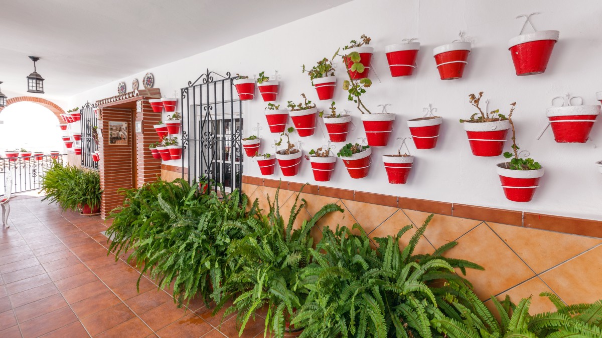 terrazzi arredati con fiori