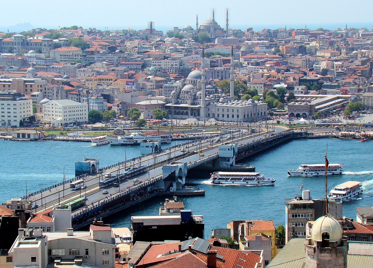 Vista del ponte e dell'Eminönü dalla torre di Galata
