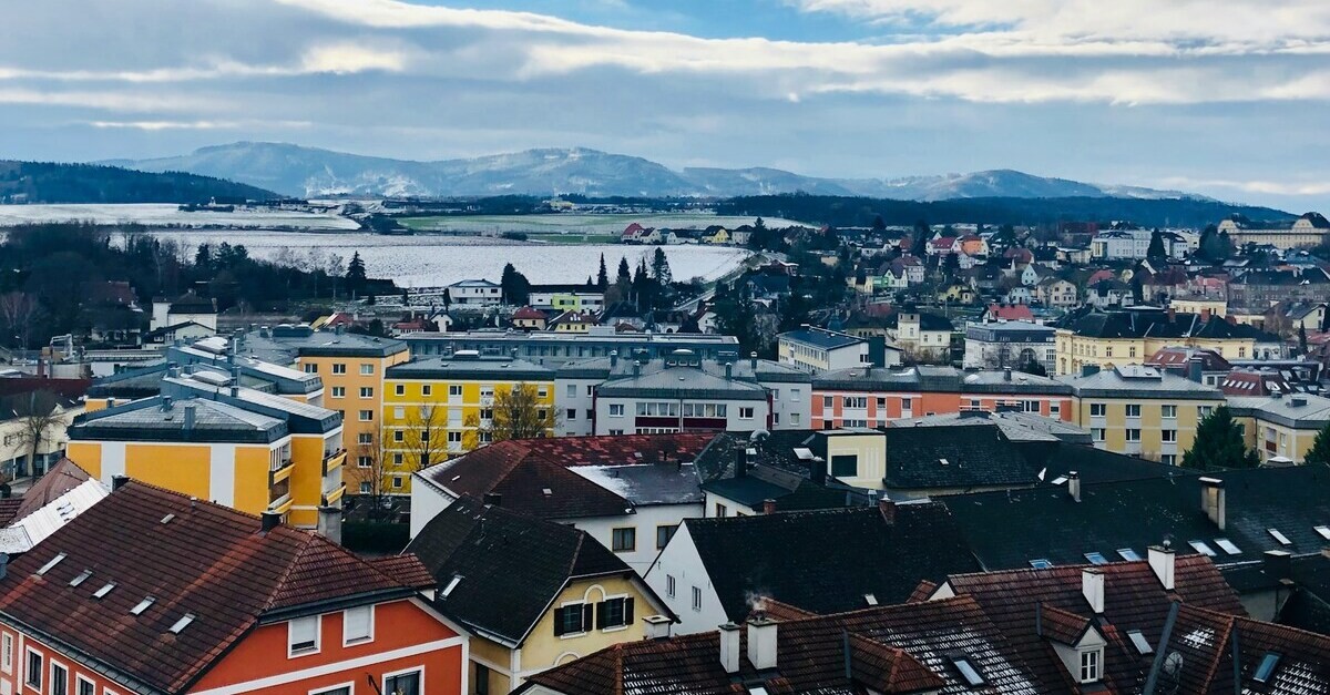 Veduta panoramica di Melk in Austria