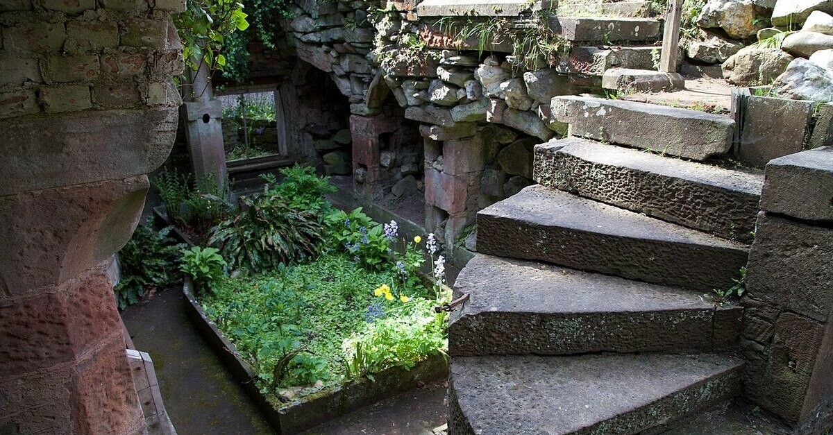 Una parte del giardino di Hospitalfield House 