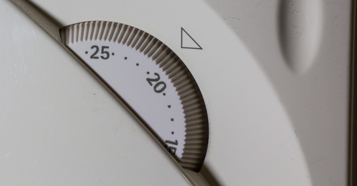 Manopola della temperatura di una caldaia