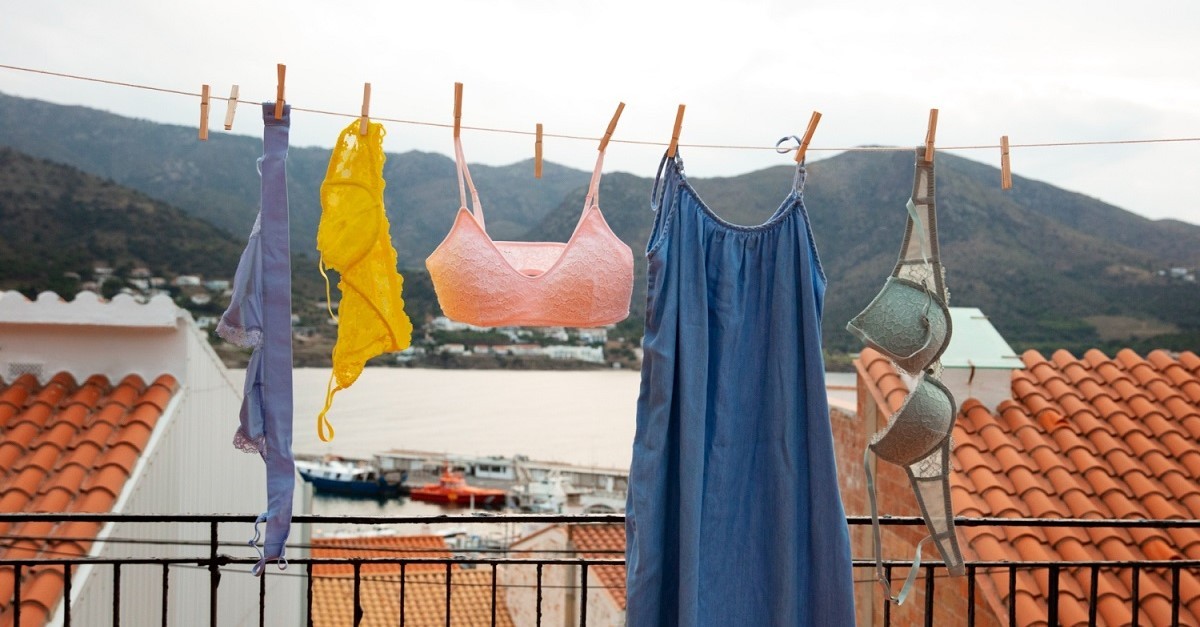 Biancheria stesa all'aperto