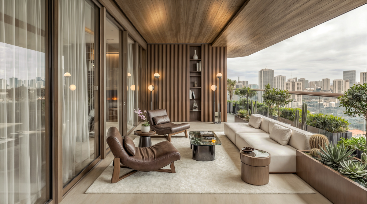 La terrazza privata di una residenza