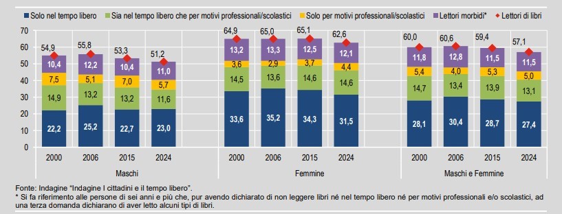 indagine libri e biblioteche IStat