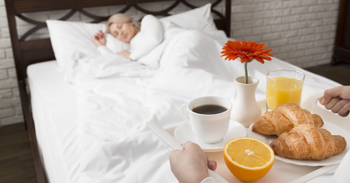 Cliente in un bed and breakfast