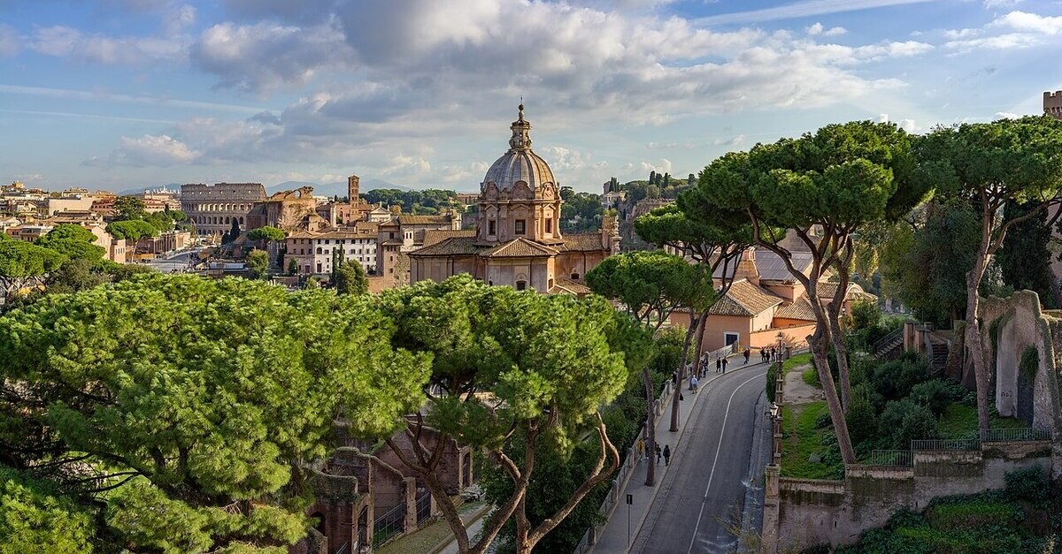 La salita che porta alla piazza del Campidoglio a Roma