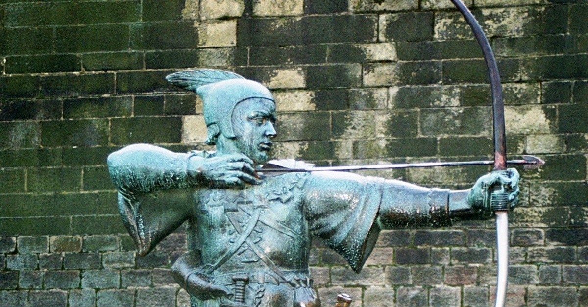 La statua di Robin Hood a Nottingham